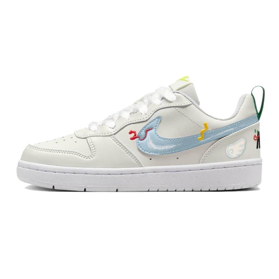 Nike Nike Court Borough Slip Resistant Abrasion Resistant Low top Kids' Skateboarding Shoes Sky Blue Teenagers