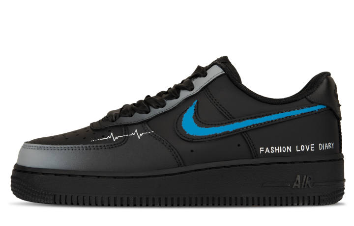 Nike Nike Air Force 1 Fashion Coverage Low top Skateboard Shoes Unisex Black