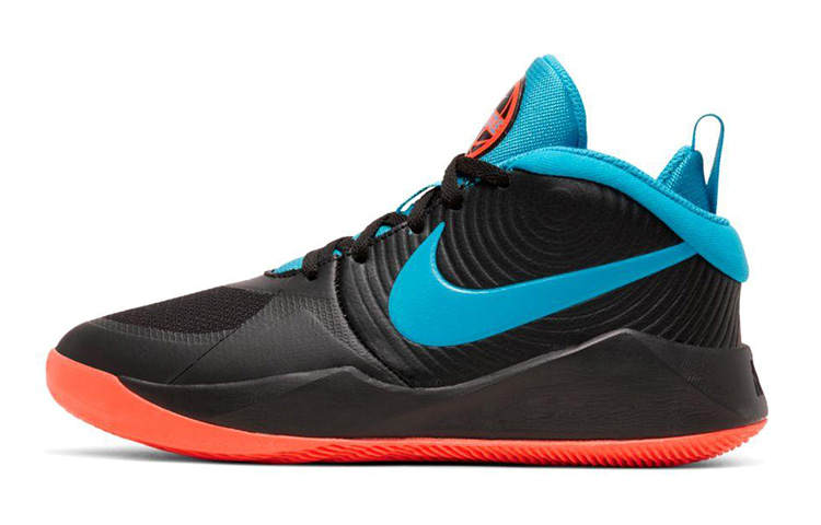 Nike Nike Team Hustle D 9 Mid top Basketball Shoes Black Blue Orange Unisex