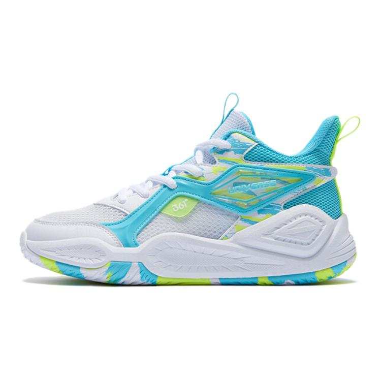 361°KIDS Low top Basketball Shoes White Blue Green Teenagers