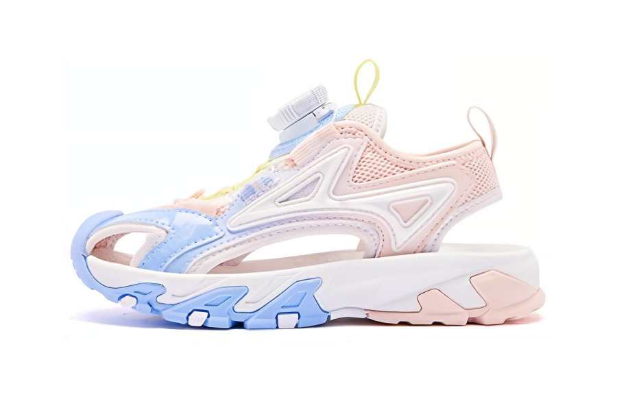 QIAODAN Slip Resistant Abrasion Resistant Children's Sandals Blue Pink Children Aged 3 7 Years Old