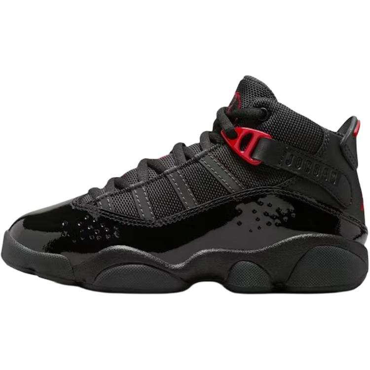 Jordan Jordan Air Jordan 6 Abrasion Resistant Mid top Children's Basketball Shoes Black Kids'