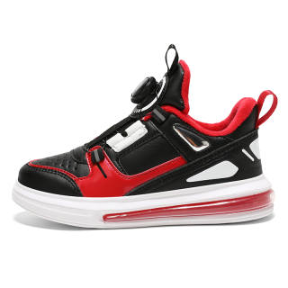 ASIAN MICKEY Starship Collection Synthetic Leather Low top Kids' Skateboarding Shoes Black Red Kids'