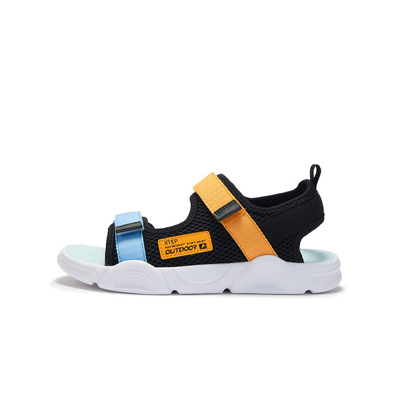 XTEP Slip Resistant, Abrasion Resistant, Breathable Low top Sandal Black Hair Moon Blue Kids'