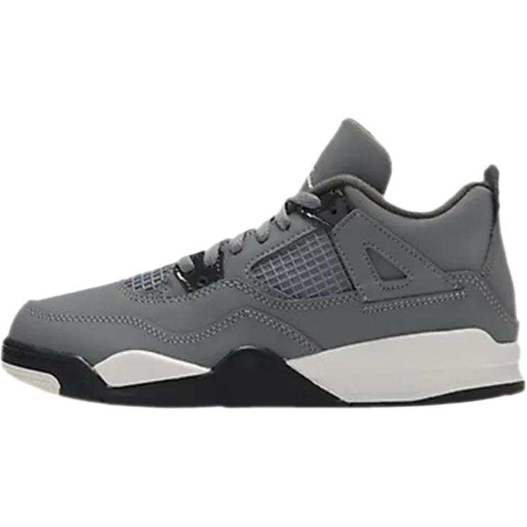 Jordan Jordan Air Jordan 4 Mid top Children's Basketball Shoes Gray Children Aged 3 7 Years Old