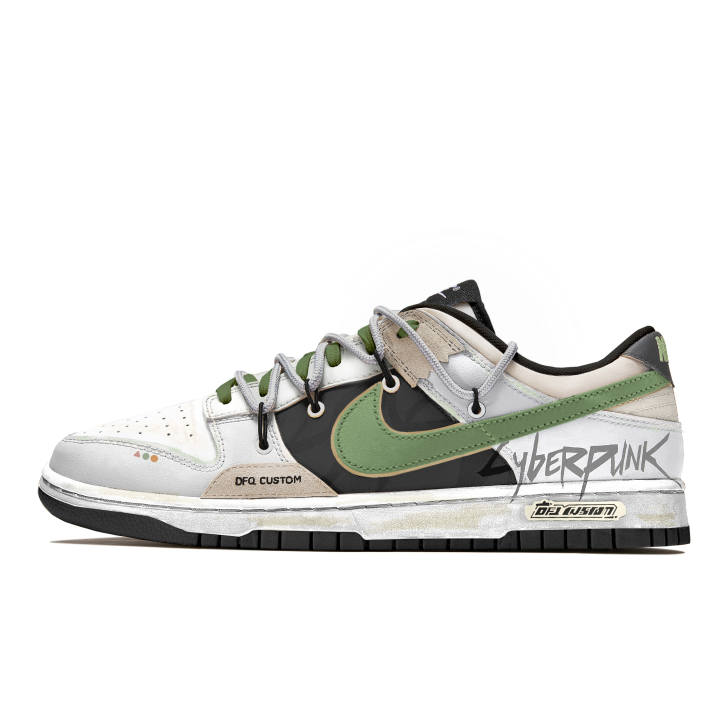 Nike Nike Dunk Phantom Green Leather Slip Resistant Cushioning Abrasion Resistant Quick Dry Balance