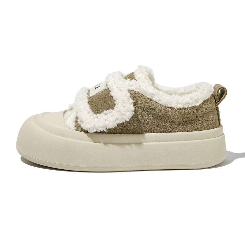 BELLE Round Tip Hook and Loop Fleece Lined Kids Lifestyle Shoes Kids'