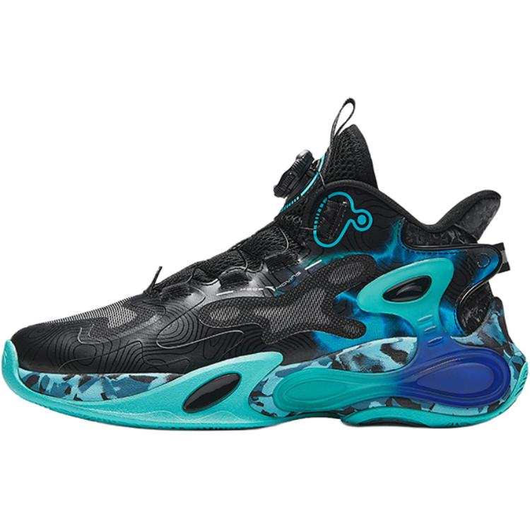 Antakids Thunderstorm High top Basketball Shoes Black Green Teenagers