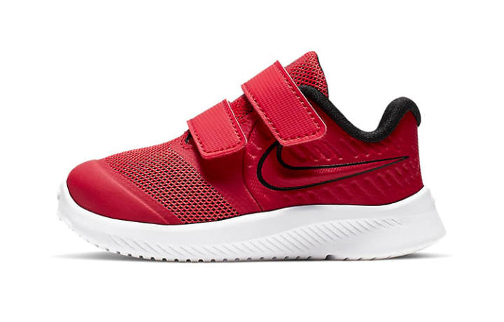 Nike Nike Star Runner 2 Slip Resistant Cushioning Abrasion Resistant Low top Running Shoes Red Black Infant And Toddler