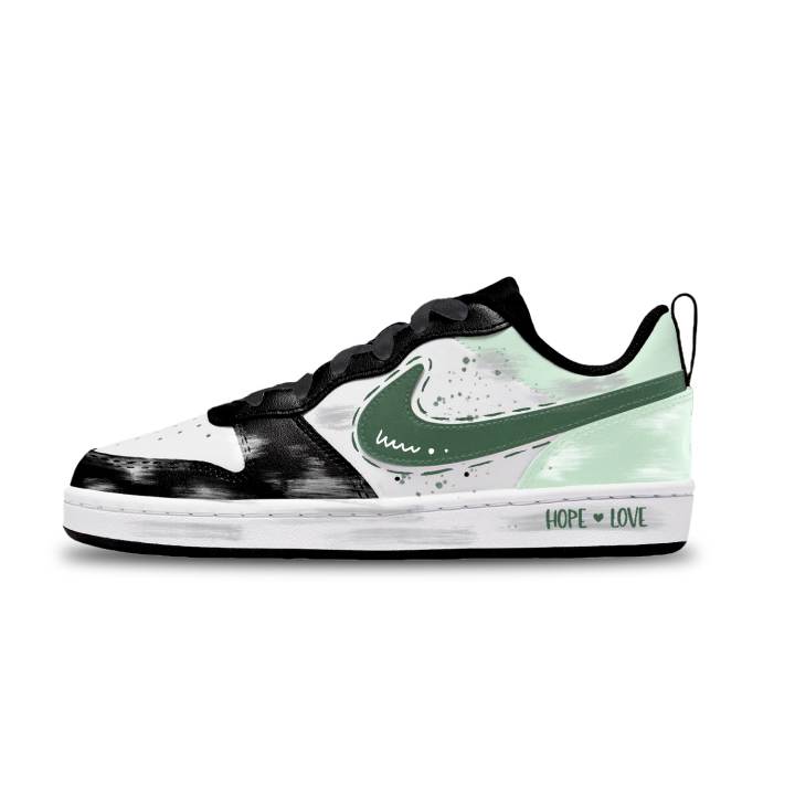 Nike Nike Court Borough Green Trace Slip Resistant, Abrasion Resistant, Breathable