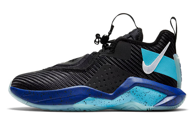 Nike Nike Zoom Soldier 14 LeBron Soldier 14 Mid top Basketball Shoes Black Blue Unisex