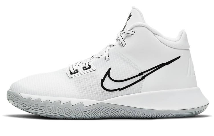 Nike Nike Flytrap 4 Kyrie Slip Resistant Cushioning Abrasion Resistant Mid top Basketball Shoes White Black
