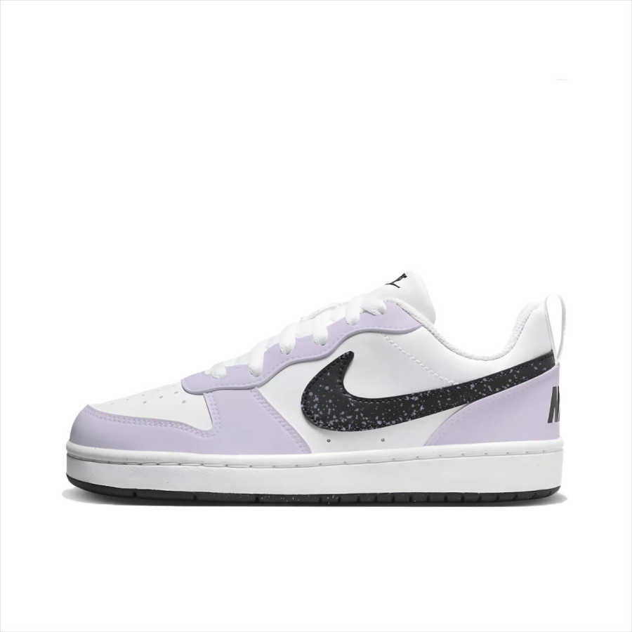 Nike Nike Court Borough Leather Slip Resistant Low top Kids' Skateboarding Shoes White Teenagers