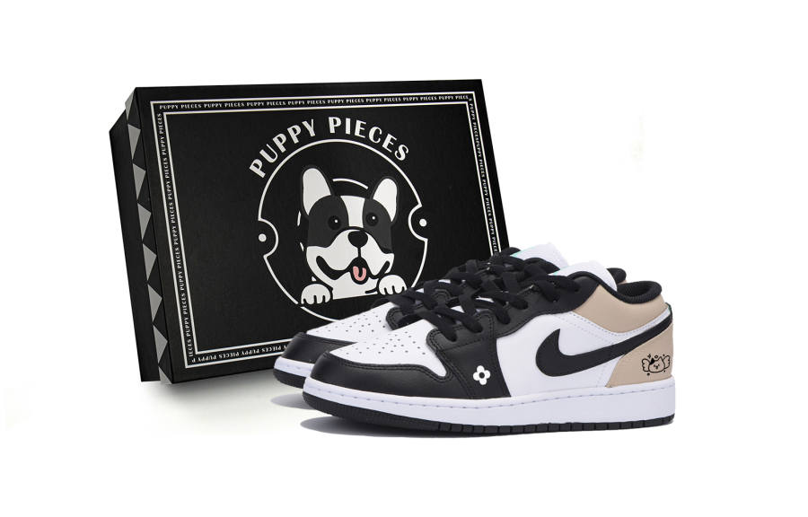 Jordan Jordan Air Jordan 1 Low top Kids' Skateboarding Shoes White Brown Teenagers