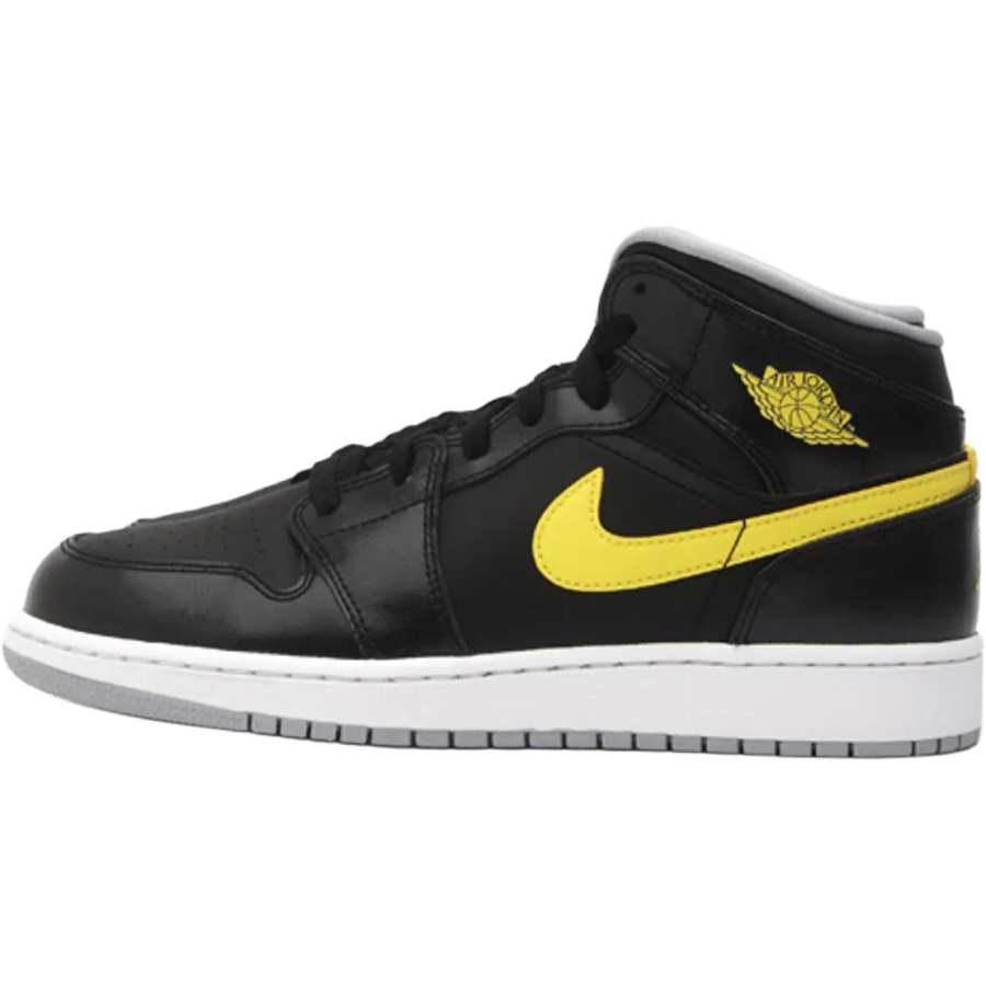 Jordan Jordan Air Jordan 1 Mid top Children's Basketball Shoes Black Teenagers