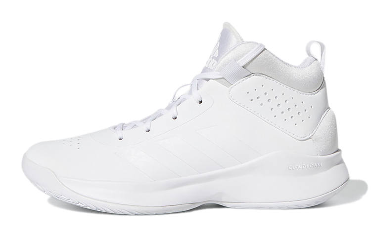 Adidas Adidas Cross Em Up 5 K Abrasion Resistant Mid top Children's Basketball Shoes White Kids'