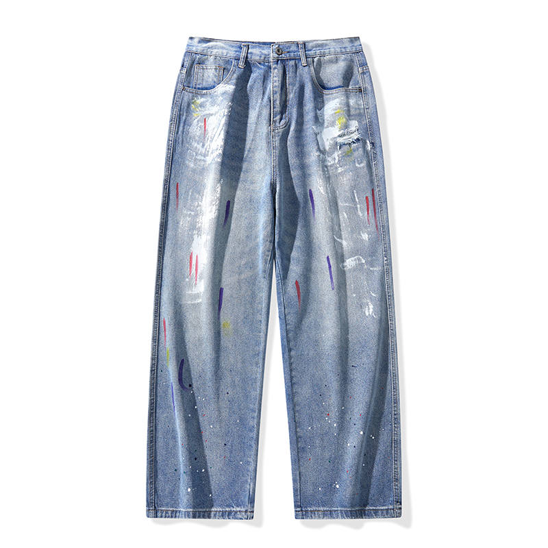 Jeep Jeans Men's Light Blue Moderate Wide Leg Pants