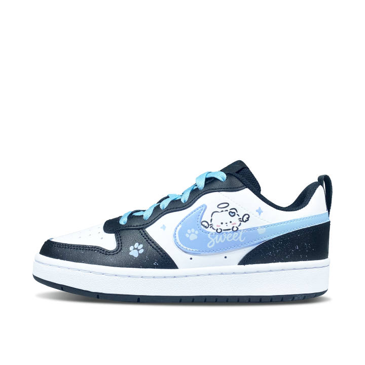 Nike Nike Court Borough Sweet Kitten Low top Skateboard Shoes Blue White Kids'