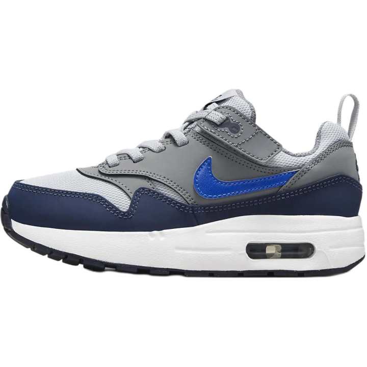 Nike Nike Air Max 1 Low top Kids' Running Shoes Gray Blue Children Aged 3 7 Years Old