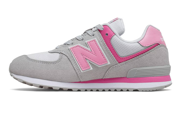 New Balance New Balance NB 574 Comfortable Kids Lifestyle Shoes Gray Pink Teenagers