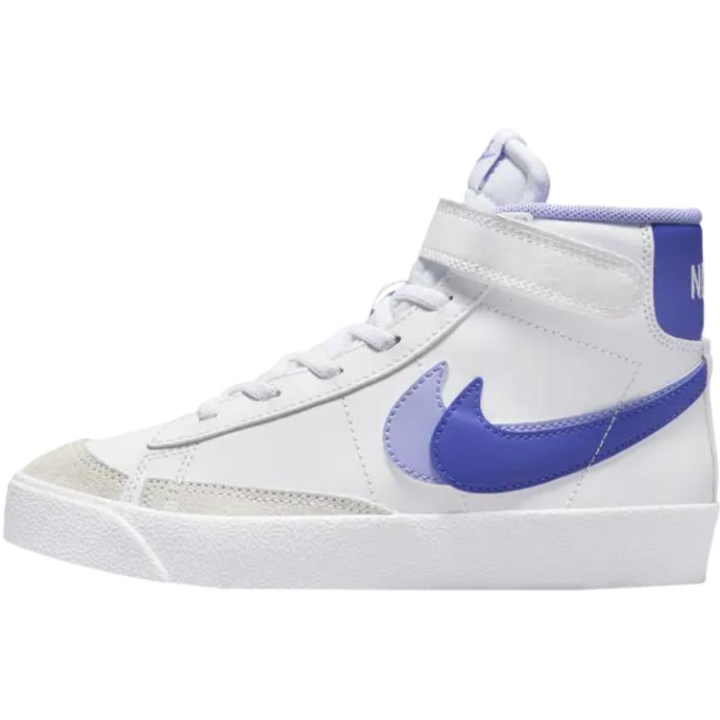 Nike Nike Blazer Mid Classic And Versatile Mid top Kids' Skateboarding Shoes White Children Aged 3 7 Years Old