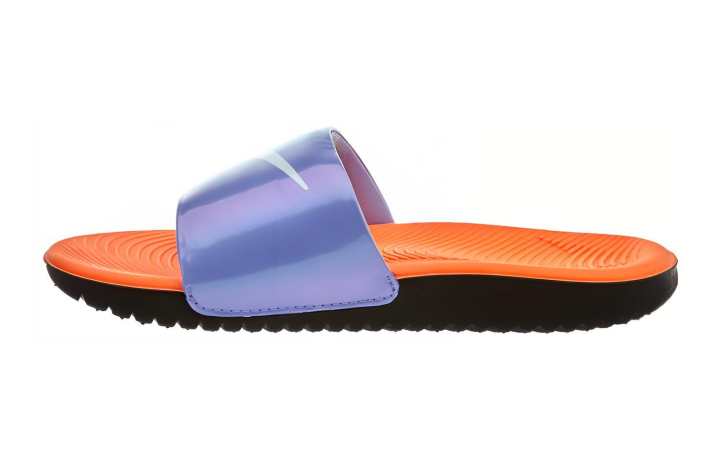 Nike Nike Kawa Slip Resistant Abrasion Resistant Kids' Slippers Purple Orange Kids'