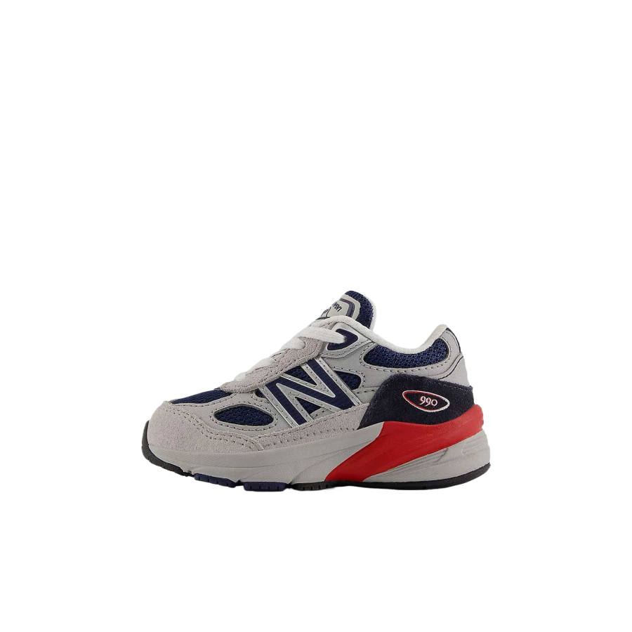 New Balance New Balance NB 990 V6 Leather Mid top Toddler Shoes Red Gray Infant And Toddler