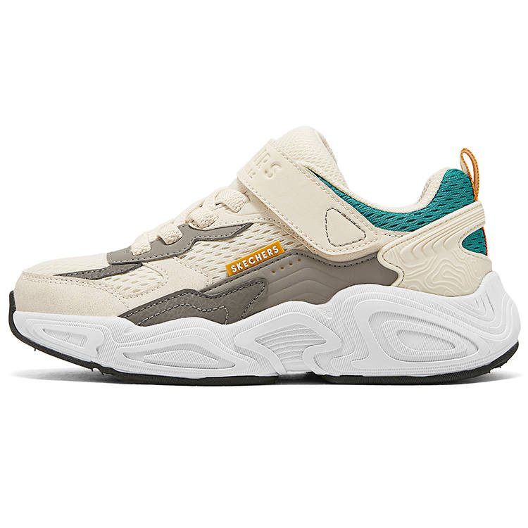 Skechers Kids Slip Resistant Abrasion Resistant Low top Kids Lifestyle Shoes Natural/Turquoise Kids'