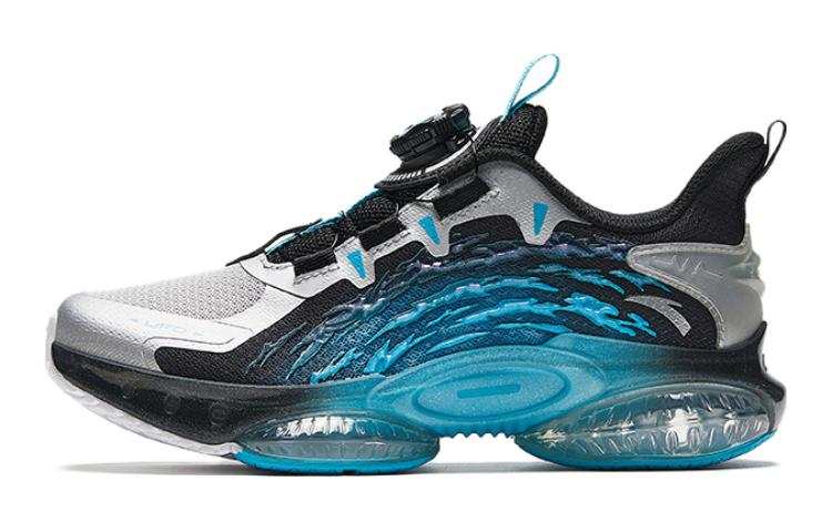 Antakids UFO 5.0 Slip Resistant Abrasion Resistant Low top Kids' Running Shoes Black Silver Blue Kids'