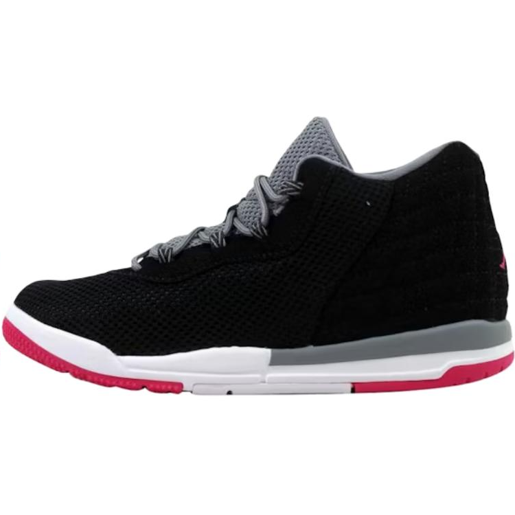 Jordan Jordan Academy Abrasion Resistant Mid top Children's Basketball Shoes Black/Bright Pink, Cool Gray Kids'