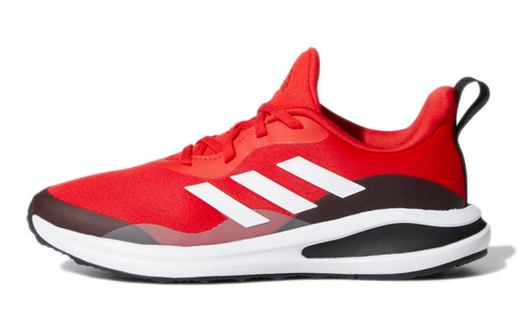 Adidas Adidas FortaRun J Lace Running J Abrasion Resistant Low top Sports Casual Shoes Red Black Kids'