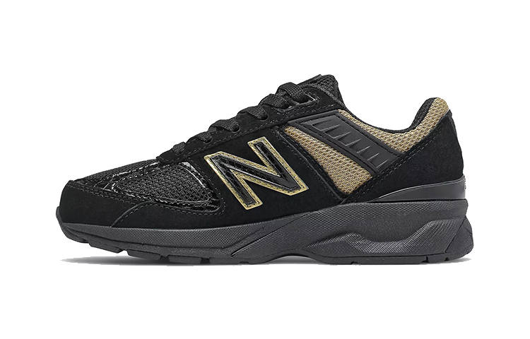 New Balance New Balance NB 990 V5 Kids Lifestyle Shoes Black Gold Children Aged 3 7 Years Old