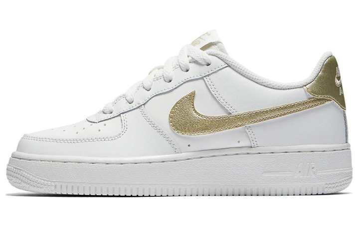 Nike Nike Air Force 1 Low Summit White Metallic Gold GS