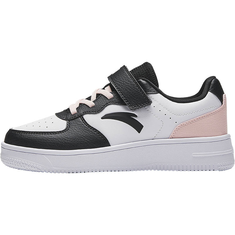 Antakids Low top Skateboard Shoes White Black Pink Unisex