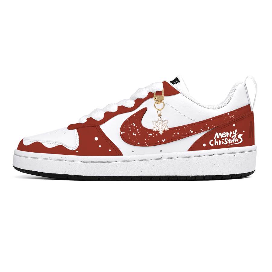 Nike Nike Court Borough Steam Rose, Christmas Eve Adventure Cushioning, Wear Resistant Low top Kids' Skateboarding Shoes