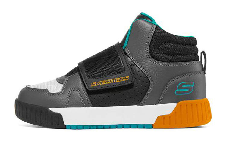 Skechers Adapters Thermal Mid top Kids' Skateboarding Shoes Gray Black Teenagers