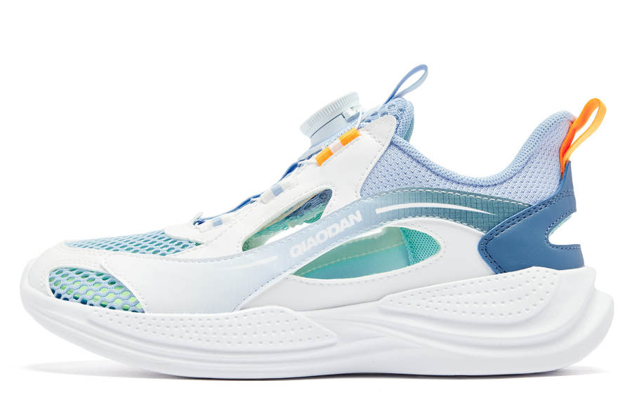 QIAODAN Back Rise 3.0 Knob Textile, Synthetic Leather Low top Running Shoes Union Blue/Shadow Blue Unisex