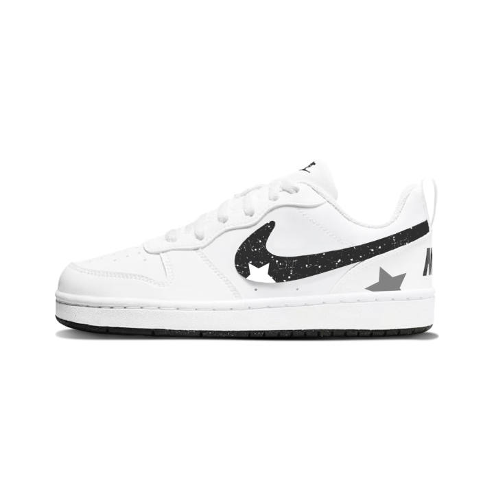 Nike Nike Court Borough Synthetic Leather Abrasion Resistant Abrasion Resistant Low top Skateboard Shoes Black Kids'