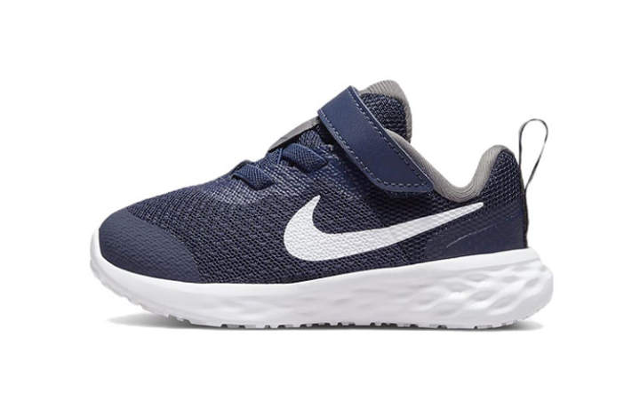 Nike Nike REVOLUTION 6 Recyclable Material Slip Resistant Cushioning Abrasion Resistant Low top Toddler Shoes Blue White