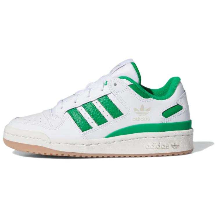Adidas Originals FORUM Abrasion Resistant Low top Kids' Skateboarding Shoes White Green