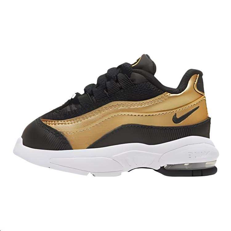 Nike Nike Little Max 95 Comfortable Abrasion Resistant Toddler Shoes Black Gold Infant And Toddler