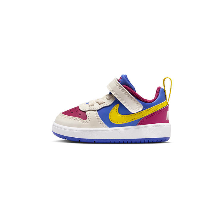 Nike Nike Court Borough Synthetic Leather Low top Toddler Shoes White/Red/Yellow Infant And Toddler