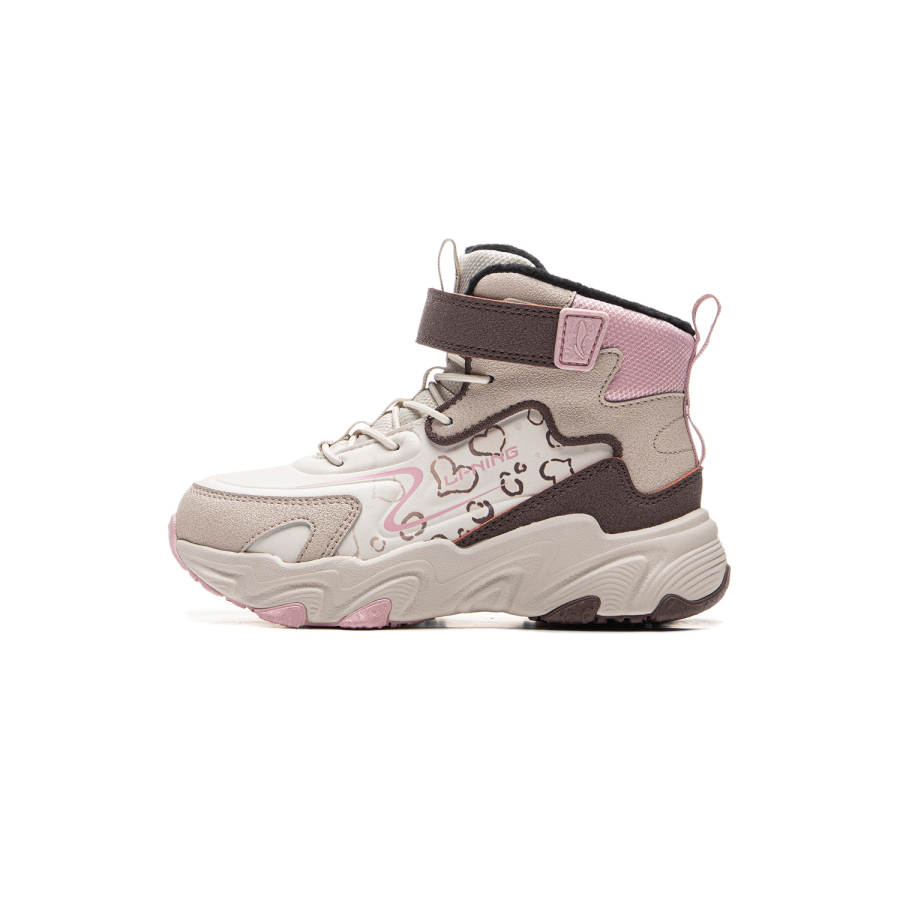 Li-Ning YOUNG Li Ning YOUNG Slip Resistant Cushioning Rebound Thermal High top Kids Lifestyle Shoes