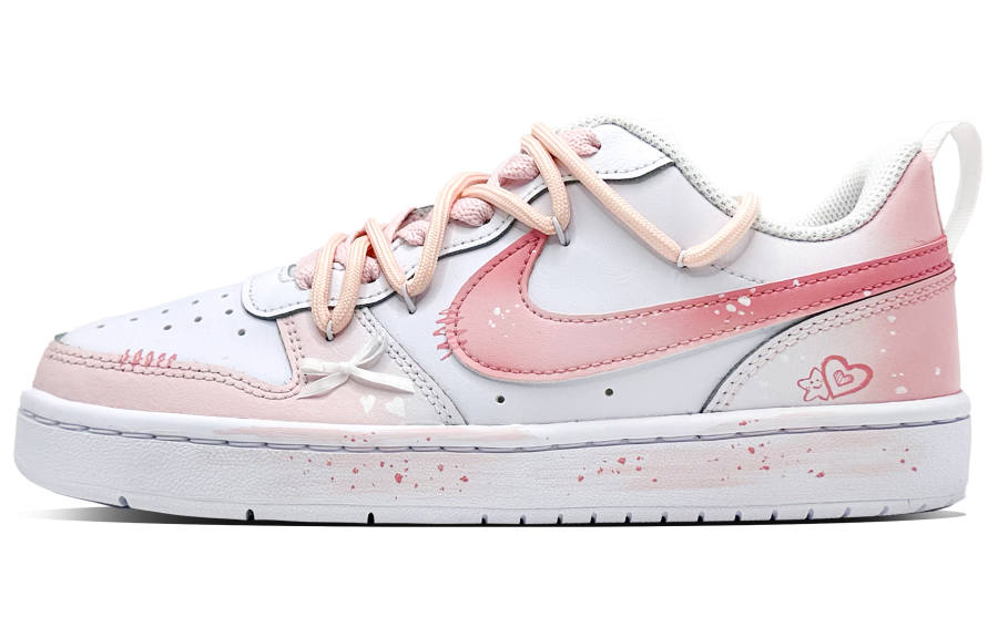 Nike Nike Court Borough Peach Blossom Star Wish Leather Sweet And Cute Abrasion Resistant Breathable Slip Resistant Low top