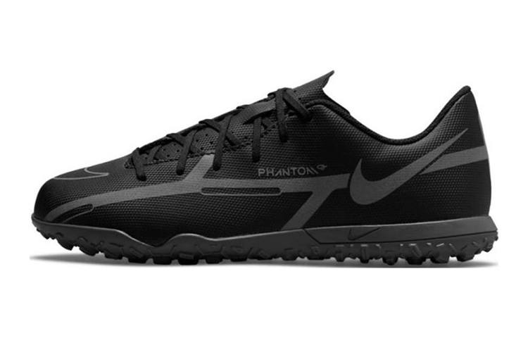 Nike Nike Phantom GT JR 2 Club TF Grassland Slip Resistant Cushioning Abrasion Resistant Low top Soccer Shoes Black Gray