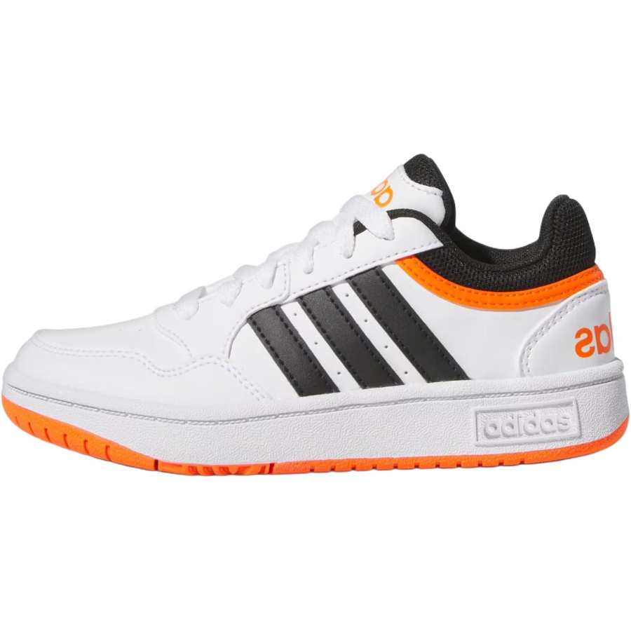 Adidas Adidas Hoops Cushioning Abrasion Resistant Cushioning, Wear Resistant Low top Basketball Shoes White Black Orange Kids'