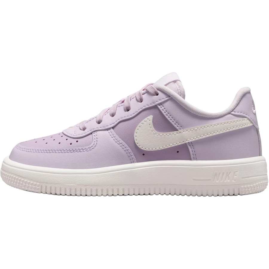 Nike Nike Air Force 1 Abrasion Resistant Low top Kids' Skateboarding Shoes Light Purple Children Aged 3 7 Years Old