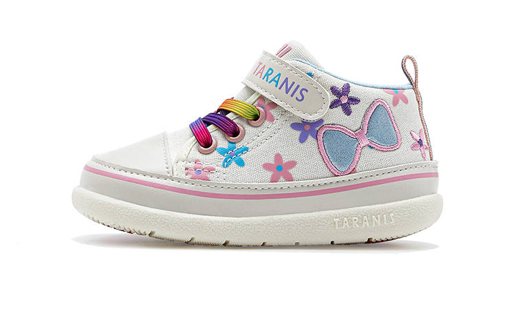 TARANIS Baby 211 Toddler Shoes Collection Slip Resistant Low top Baby & Toddler Shoes White Multicolor