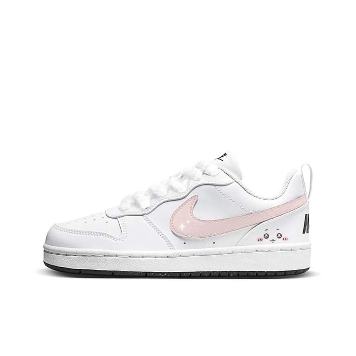 Nike Nike Court Borough Lucky Mouse Slip Resistant Abrasion Resistant Low top Kids' Skateboarding Shoes White Pink Unisex