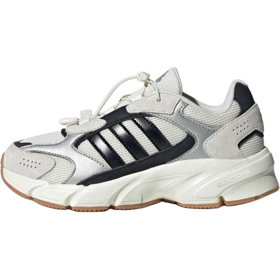 Adidas Adidas CRAZYCHAOS 2000 Suede Abrasion Resistant Low top Kids' Running Shoes White Black